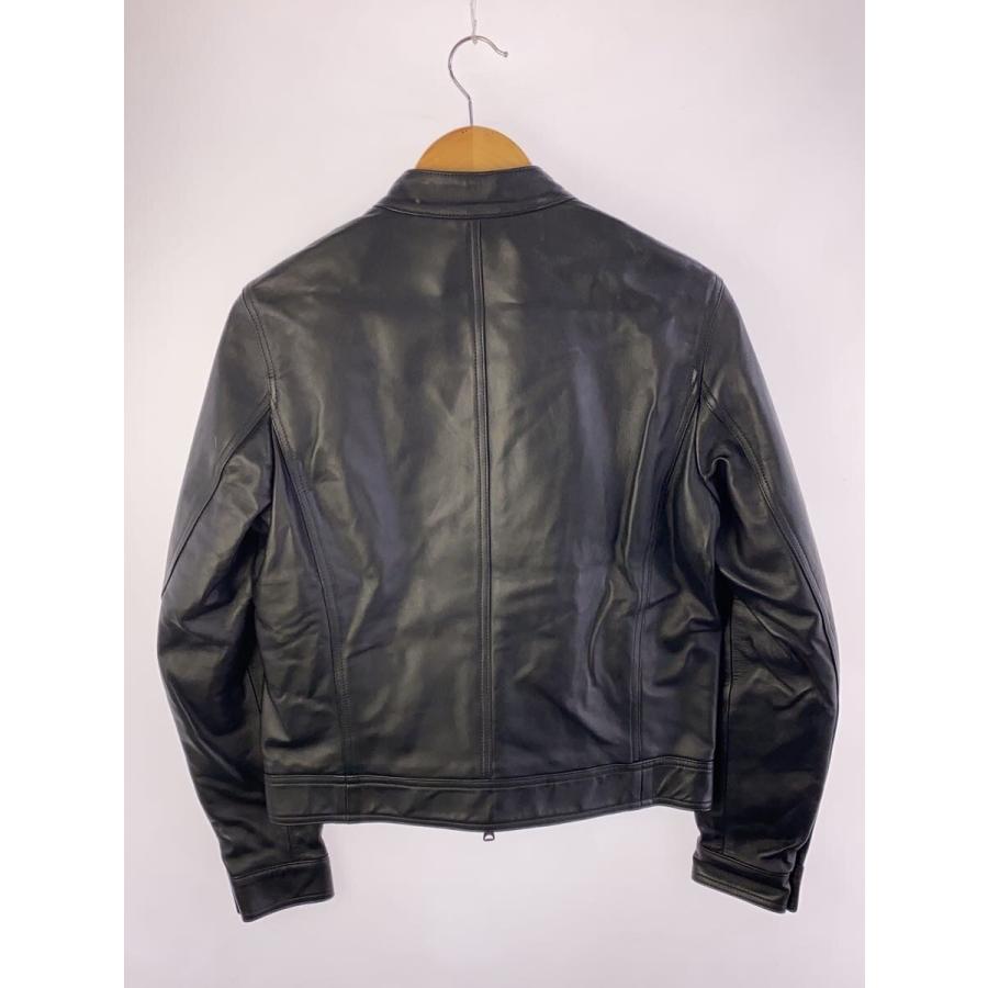 美品　EMMETI ジャケット　シングルライダース　ブラック　46 JURI EMMETI◇JURI/シングルライダースジャケット/46/羊革/BLK : セカンド