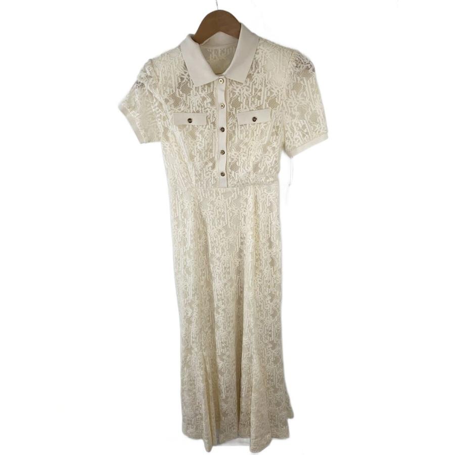 SNIDEL◇25ss/レースポロドレス/1/ナイロン/WHT/SWFO251120