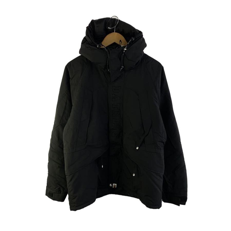 A BATHING APE◇ダウンジャケット/L/ナイロン/BLK/無地/001gdh201002x