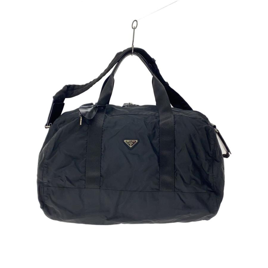 PRADA◇ボストンバッグ/ナイロン/BLK/無地/66rkw2d : セカンド