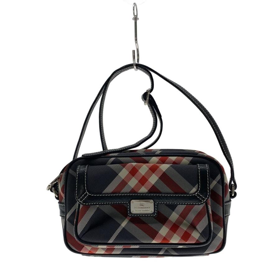 BURBERRY BLUE LABEL チェック ショルダーバッグ BURBERRY BLUE LABEL◇角スレ有/ショルダーバッグ/ナイロン/NVY