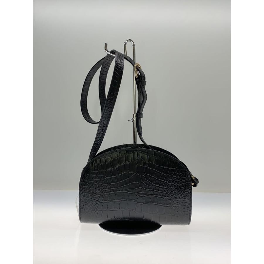 A.P.C.◇Demi-Lune/ハーフムーン/ショルダーバッグ/レザー/BLK