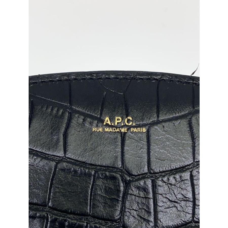 A.P.C. ハーフムーン ショルダーバッグ ブラック A.P.C.◇Demi-Lune/ハーフムーン/ショルダーバッグ/レザー/BLK
