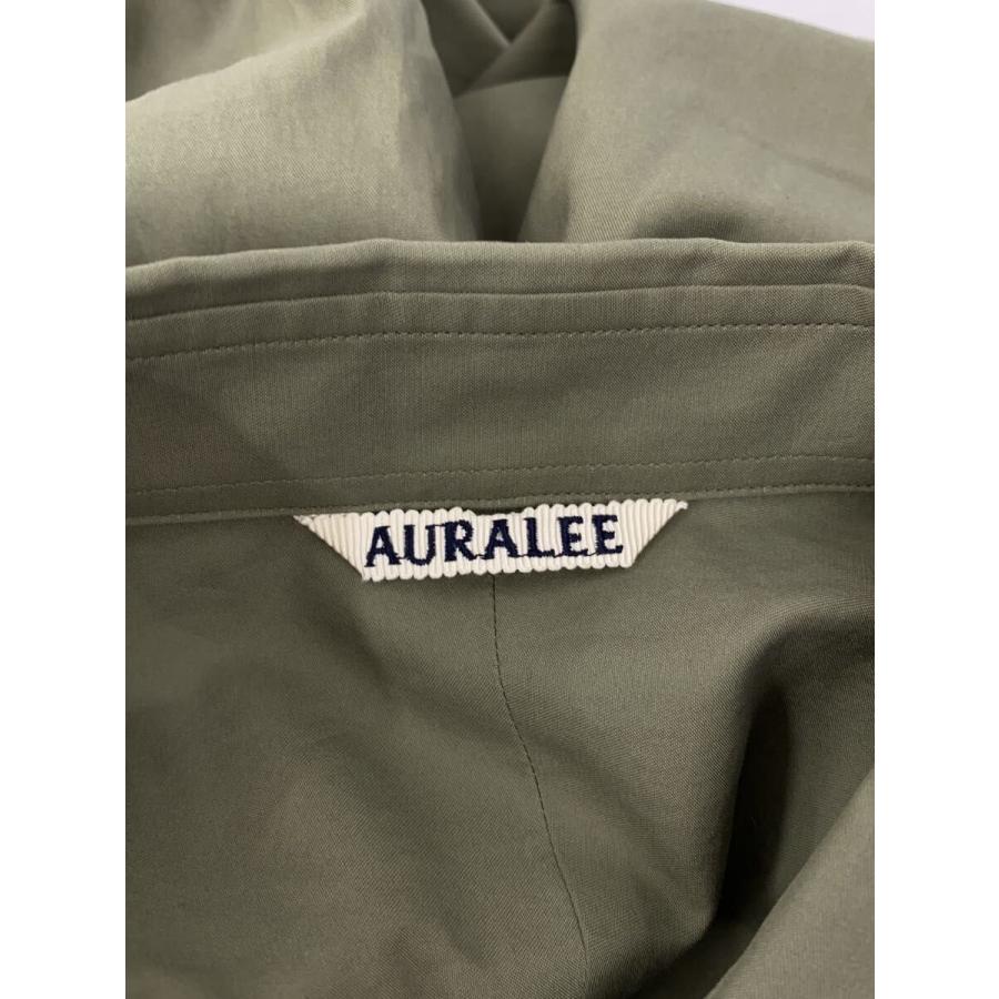 AURALEE◇26SS/WASHED FINX TWILL SLIM SHIRT/4/コットン/KHK