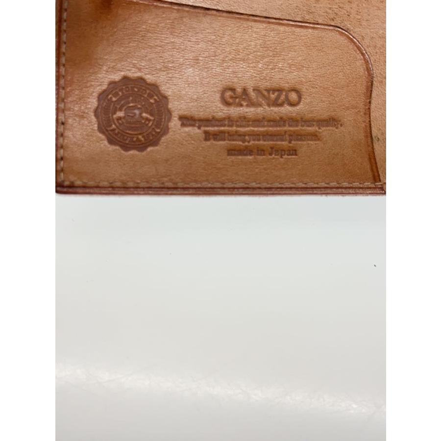 GANZO 二つ折り マネークリップ 財布 GANZO◇マネークリップ/2つ折り財布/レザー/BLK/無地/メンズ/0057159