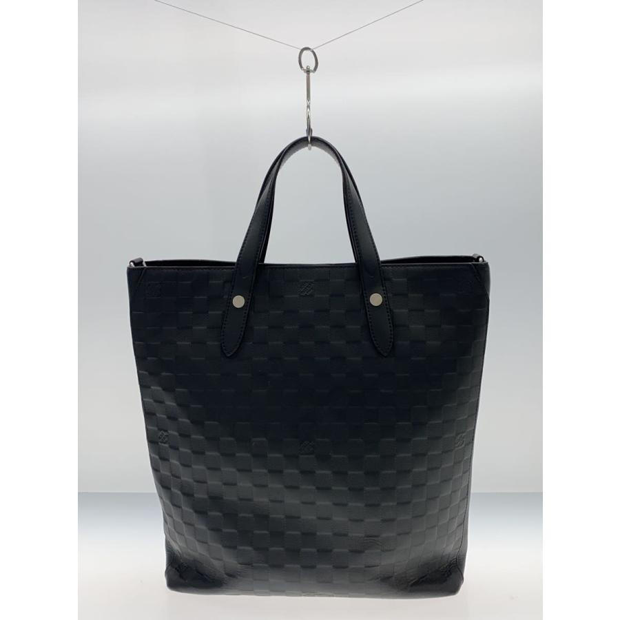 LOUIS VUITTON◇アポロ・トート_ダミエ・アンフィニ/レザー/BLK