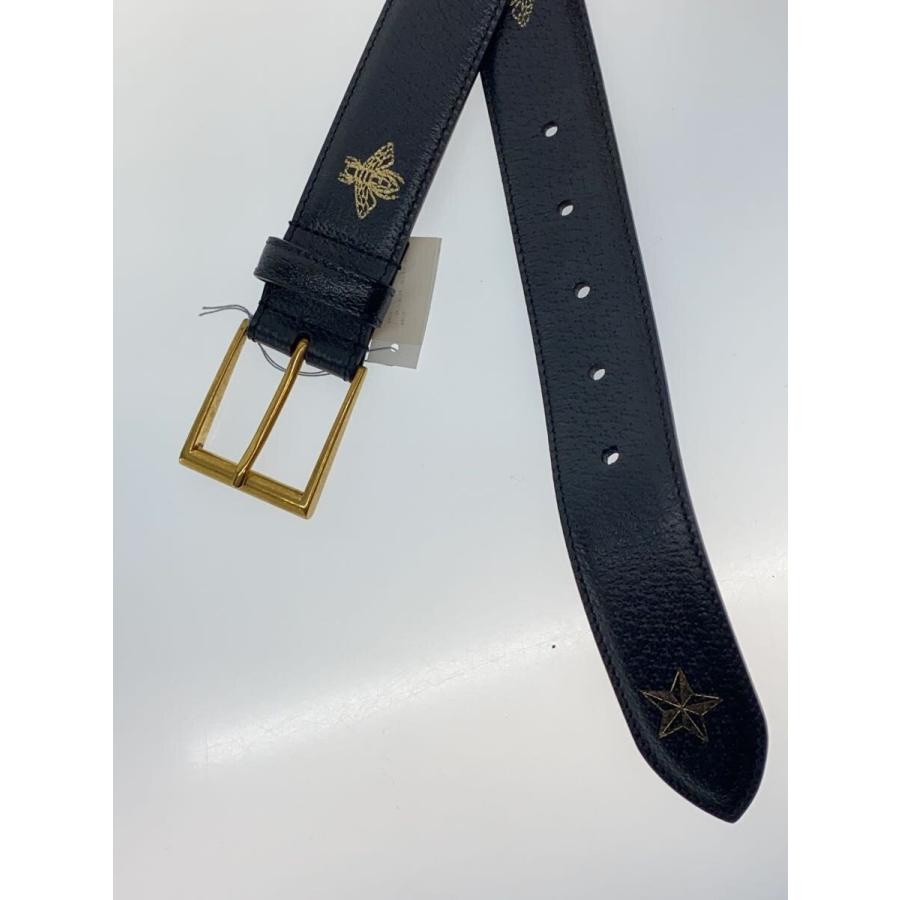 ★最終価格★SALE【5gd5006-h】グッチ ベルト ビー＆スター 495125 レザー ブラック ゴールド金具【中古】メンズ GUCCI◇ビー/スター/ベルト/レザー/BLK/メンズ/495125 : セカンド
