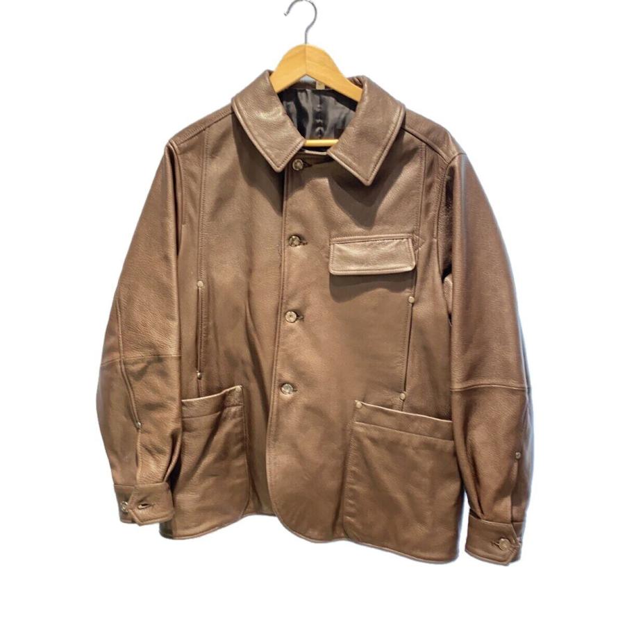ジャケット・アウター CCU WORK JACKET CCU/25SS/WORK JACKET/レザージャケット/0/BRW/SH-57-C-GOAT-3