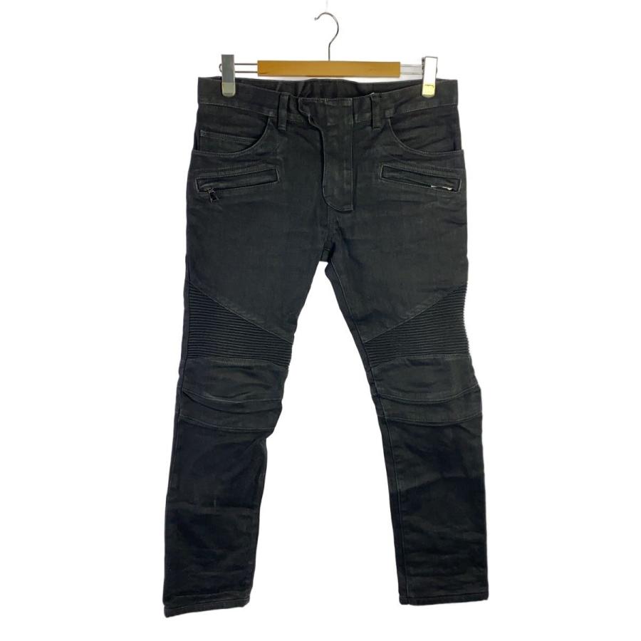 BALMAIN◇バイカーパンツ/31/コットン/BLK/W5HT551C710 : セカンド