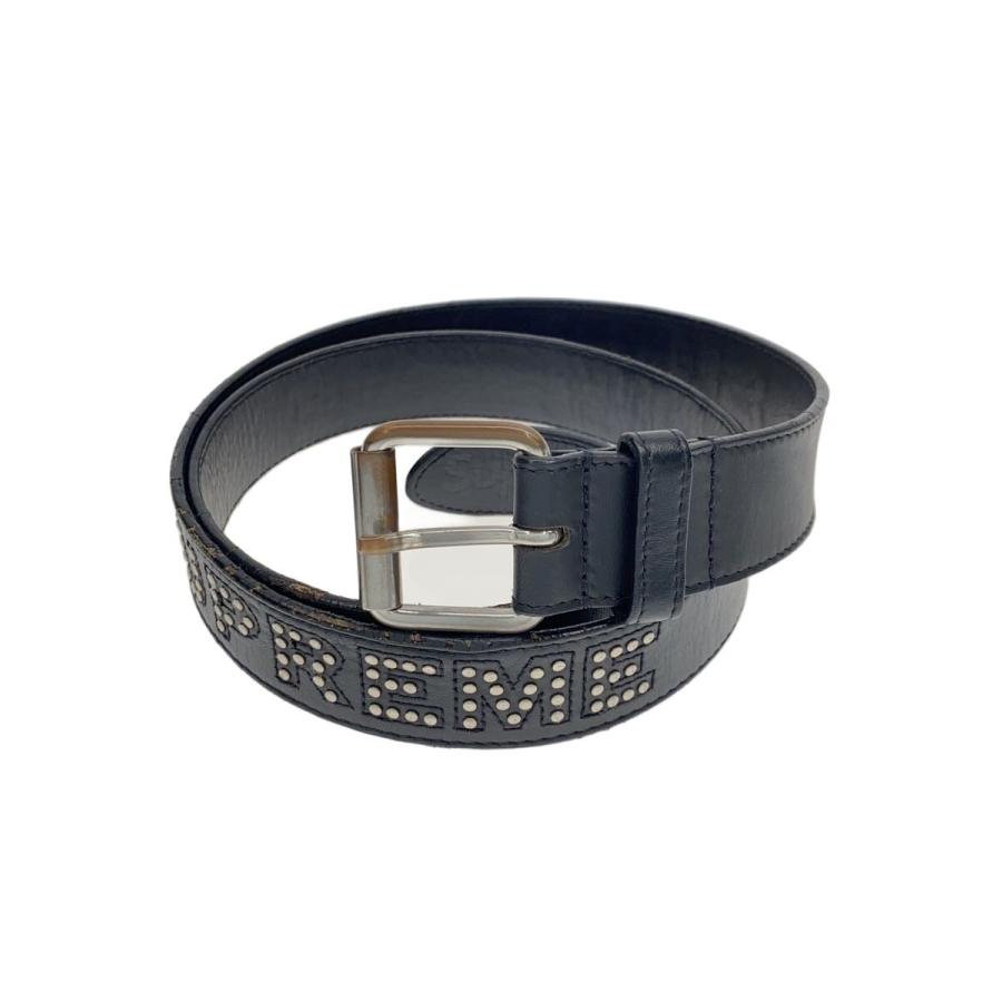 supreme 18ss スタッズ ベルト Supreme◇18SS/Studded Logo Belt/L/レザー/BLK/メンズ : セカンド