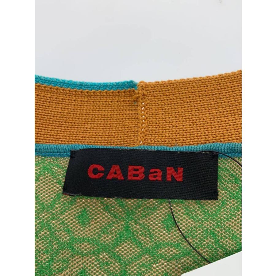 CABaN◇コットンポリエステルコスタリカンジャカードVネック
