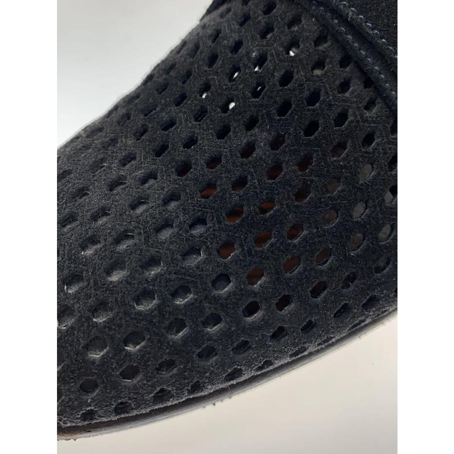 Santoni◇ダブルモンクメッシュシューズ/UK7/BLK/スウェード/13950