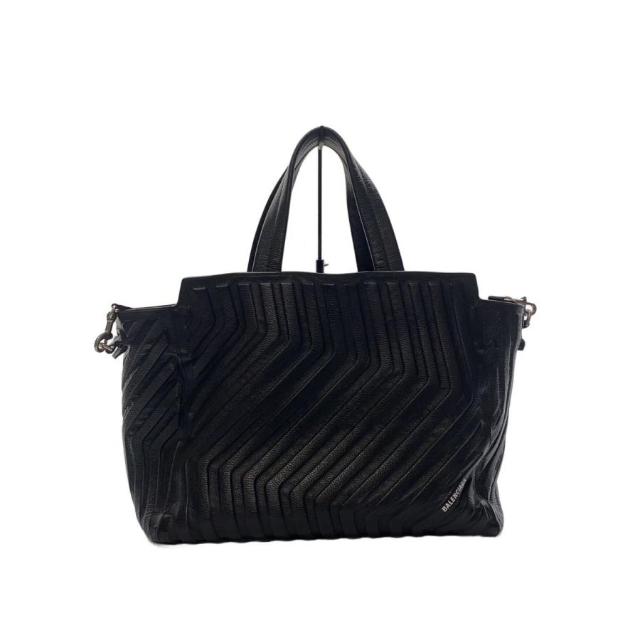 BALENCIAGA◇トートバッグ/レザー/BLK/679461・1000・R・002123