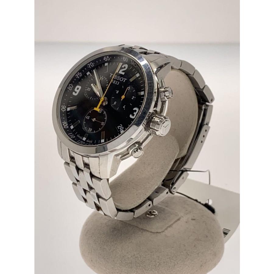 TISSOT◇クォーツ腕時計/アナログ/--/BLK/SLV/T055417A : セカンド