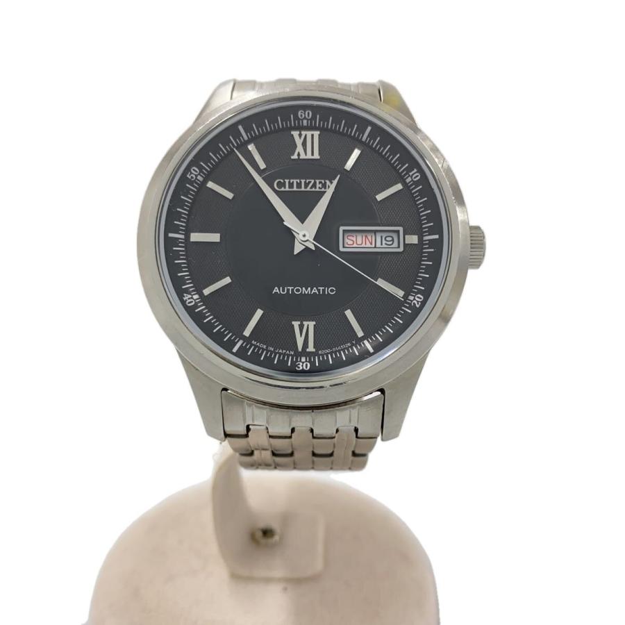 CITIZEN 自動巻き 腕時計 裏スケルトン 8200-S104416 CITIZEN◇自動巻腕時計/アナログ/ステンレス/BLK/SLV/8200-S104416
