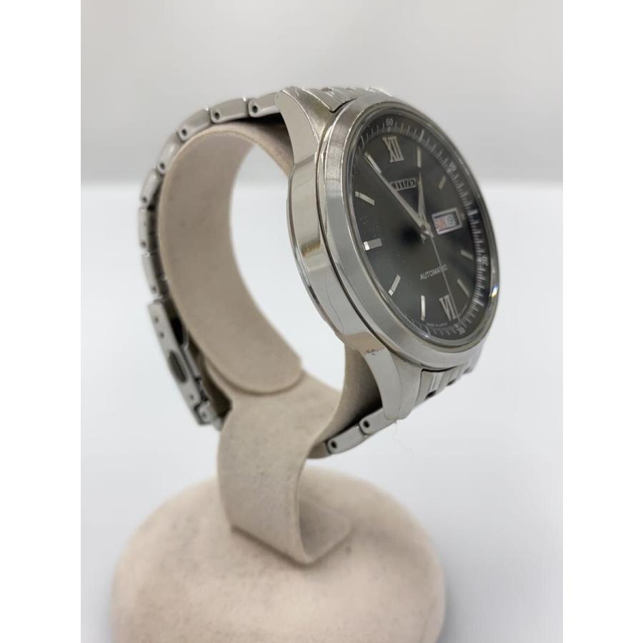CITIZEN◇自動巻腕時計/アナログ/ステンレス/BLK/SLV/8200-S104416
