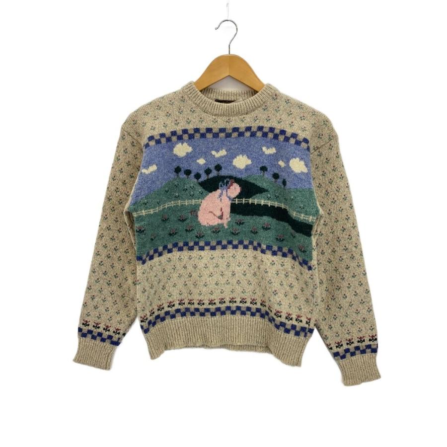 EDDIE BAUER◇ニット・セーター(厚手)/M/ウール/マルチカラー/総柄