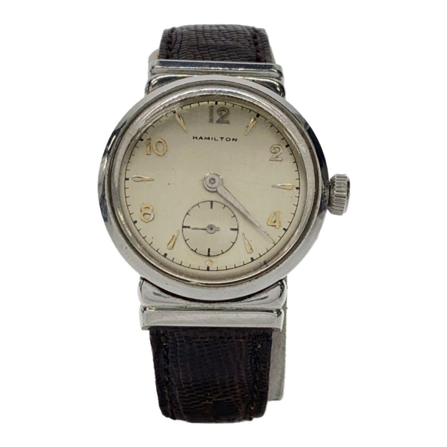 HAMILTON◇手巻腕時計/アナログ/レザー/WHT/BLK : セカンドストリート