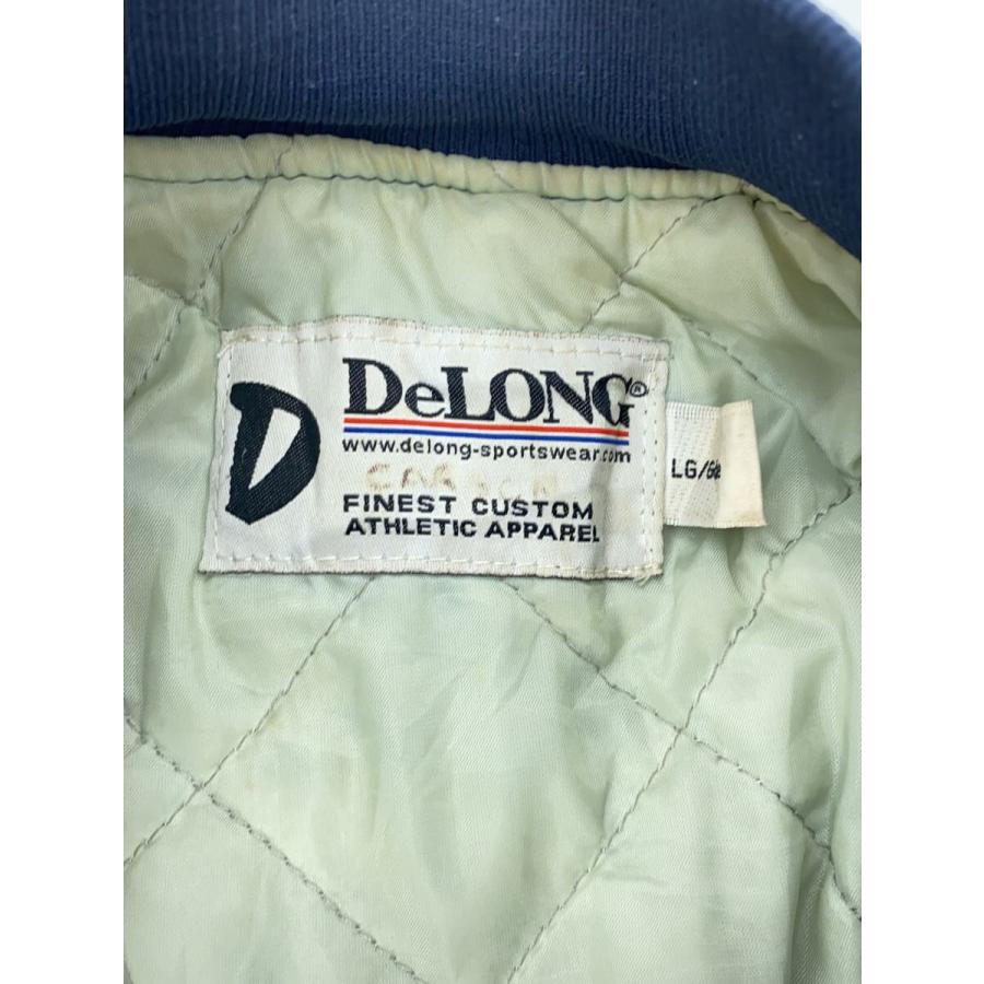 DeLONG◇スタジャン/L/ポリエステル/NVY/ドミニカ共和国製/BASEBALL