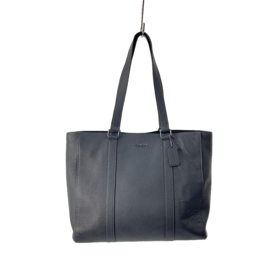 COACH◇ハドソン・ダブルハンドル・トート/レザー/NVY/無地 : セカンド