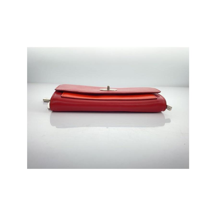COACH◇ショルダーバッグ/ウォレット/レザー/RED/2WAY/内側レザー劣化