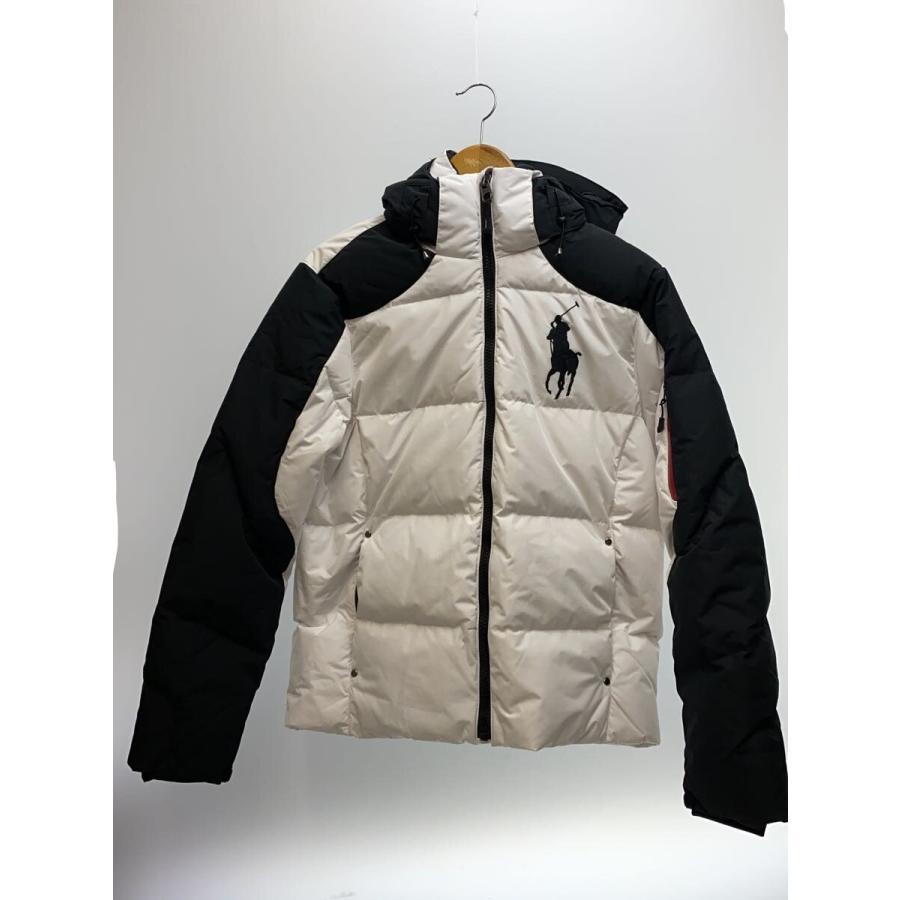 POLO RALPH LAUREN◇ダウンジャケット/S/ポリエステル/WHT/無地