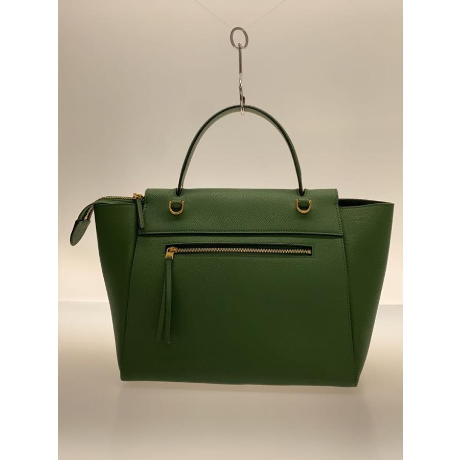 CELINE◇ショルダーバッグ/レザー/グリーン/ベルトバッグ/マイクロ