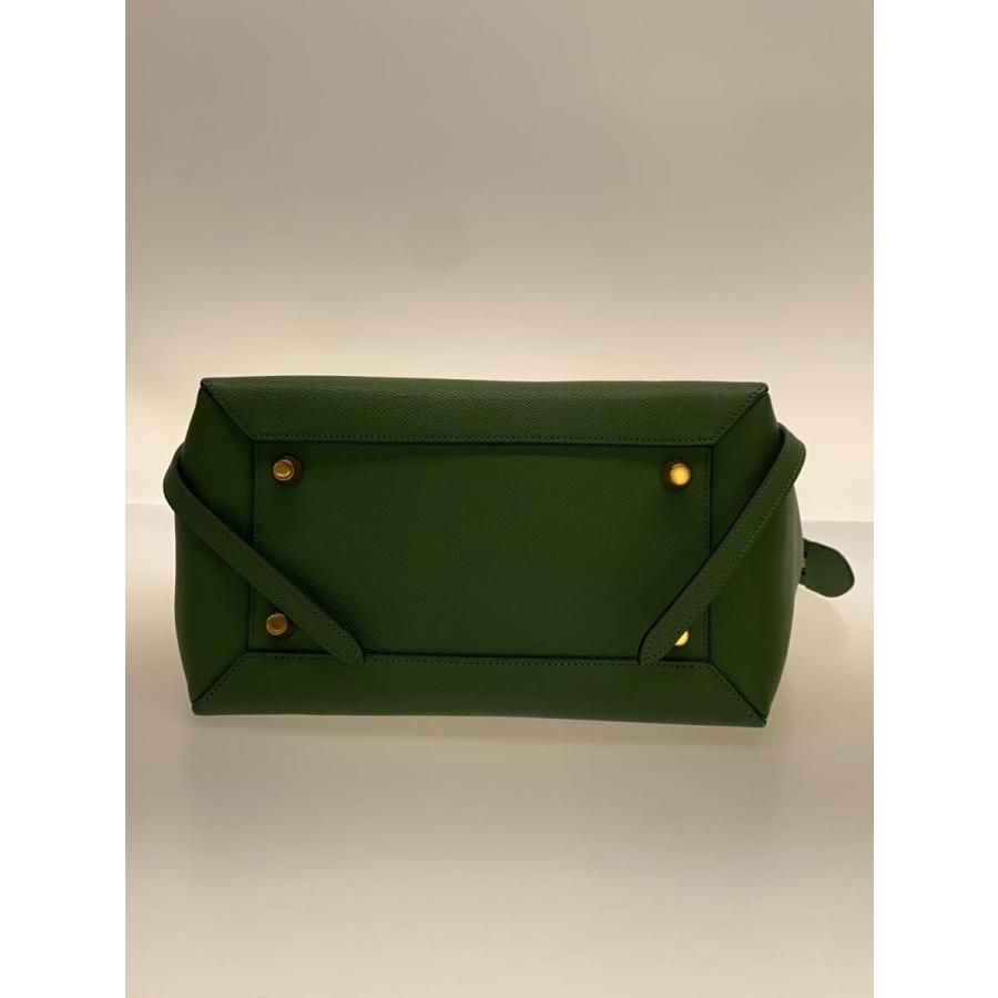 CELINE◇ショルダーバッグ/レザー/グリーン/ベルトバッグ/マイクロ