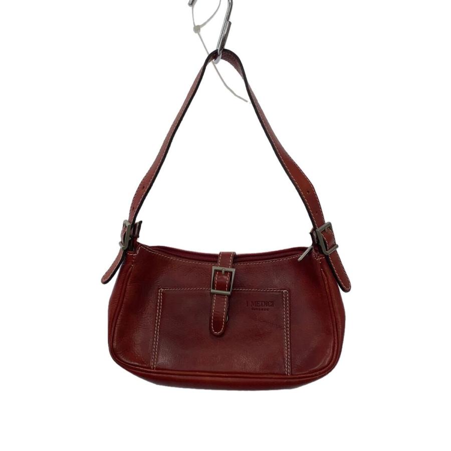 I MEDICI◆ハンドバッグ/ワンショルダーバッグ/レザー/レッド/赤/ロゴ/ミニハンドバッグ/// | 