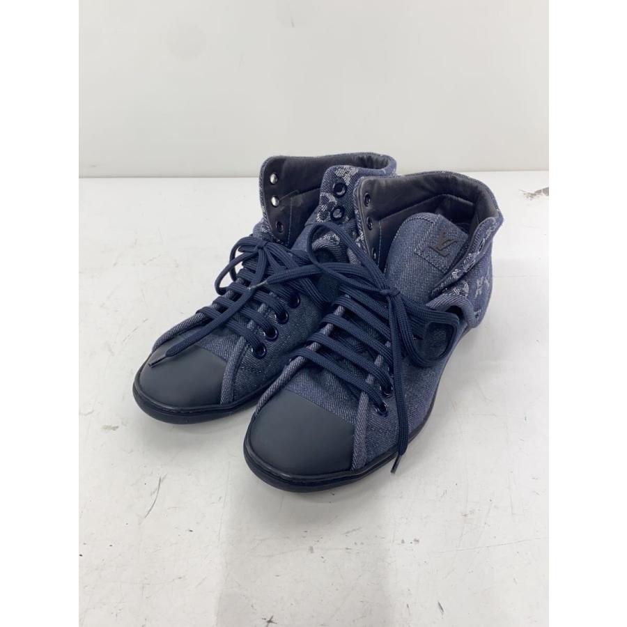 LOUIS VUITTON◇ハイカットスニーカー/37/ネイビー/モノグラム 