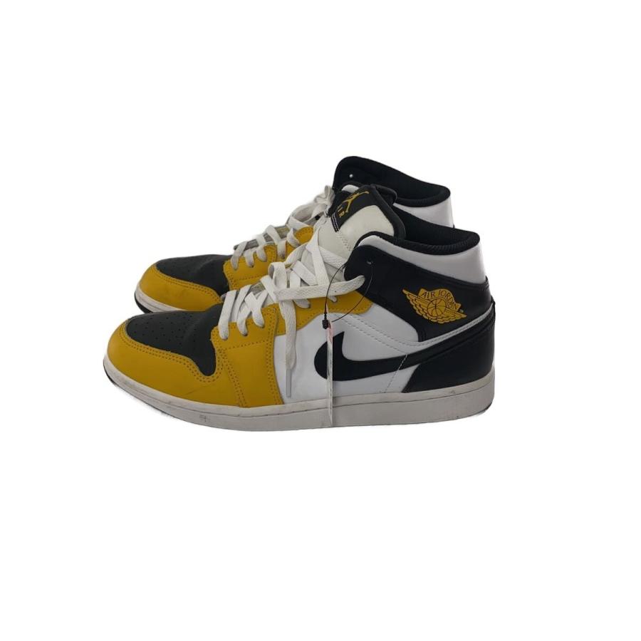 NIKE◇AIR JORDAN 1 MID_エアジョーダン ミッド/28cm/イエロー/メンズ