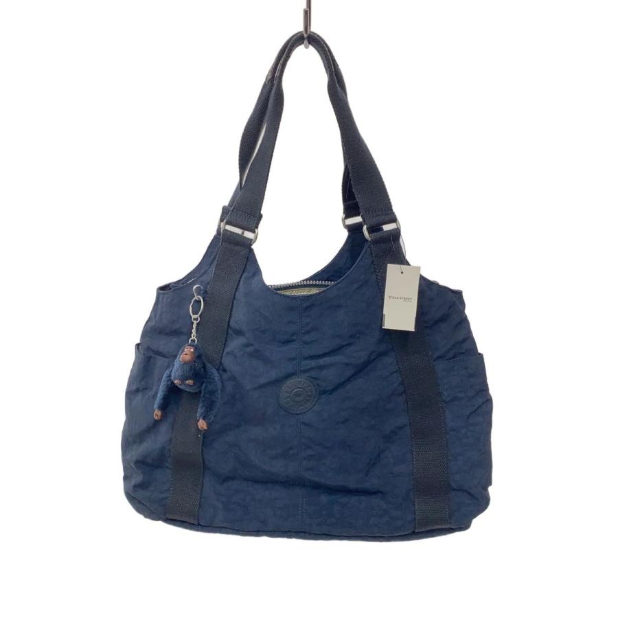 Kipling ネイビー トートバッグ Kipling◇トートバッグ/ポリエステル/ネイビー/無地 : セカンド