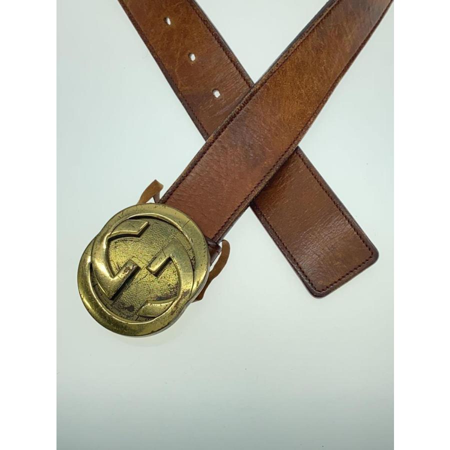 GUCCI◇ベルト/レザー/BRW/メンズ/114649 : セカンドストリート