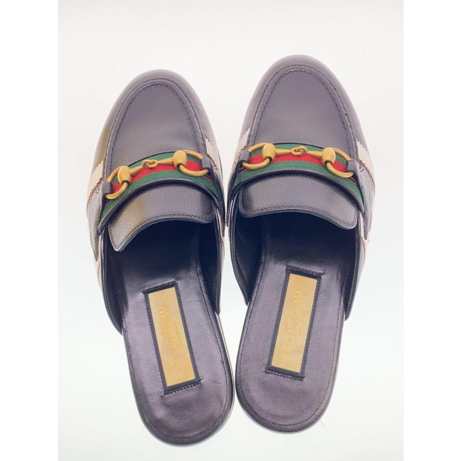 【未使用】GUCCI ／ ホースビット付きスリッパ（サイズ：約26.5cm） GUCCI◇ホースビット付レザースリッパ/6/BLK/レザー/721481 : セカンド