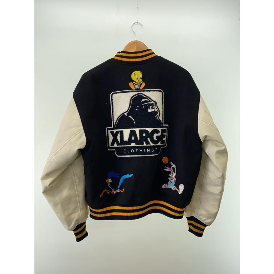 XLARGE×SPACE JAM:スタジャン X-LARGE◇スタジャン/M/ウール/BLK 