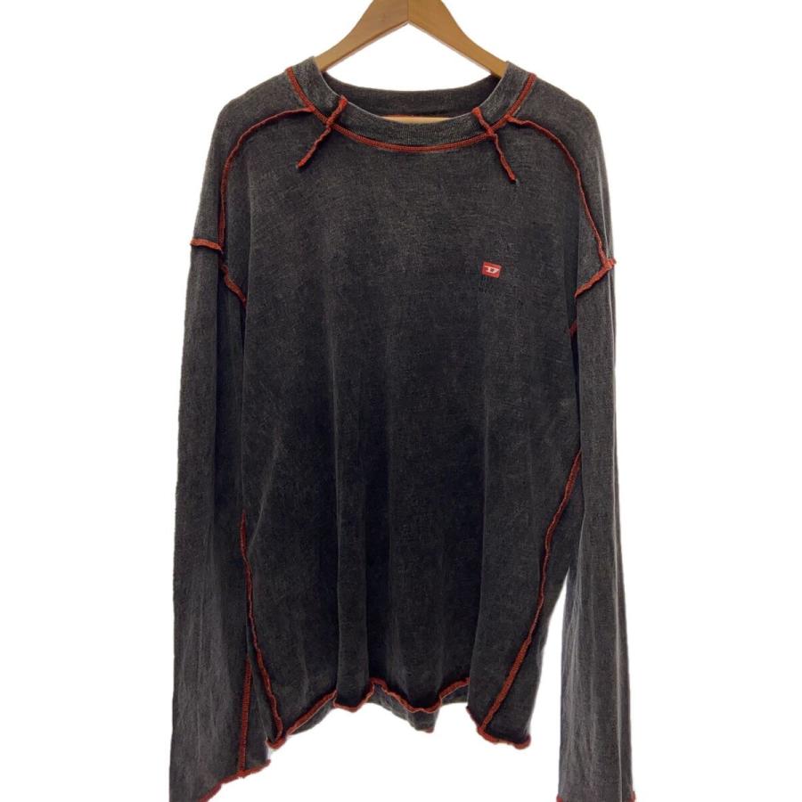 DIESEL 長袖Tシャツ DIESEL◇T-WEEK-LS/長袖Tシャツ/L/--/GRY/無地// : セカンドストリート