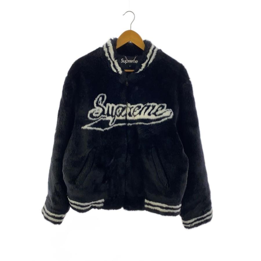 Supreme◇ブルゾン/M/アクリル/BLK/20SS/FAUX FUR VARSITY JACKET