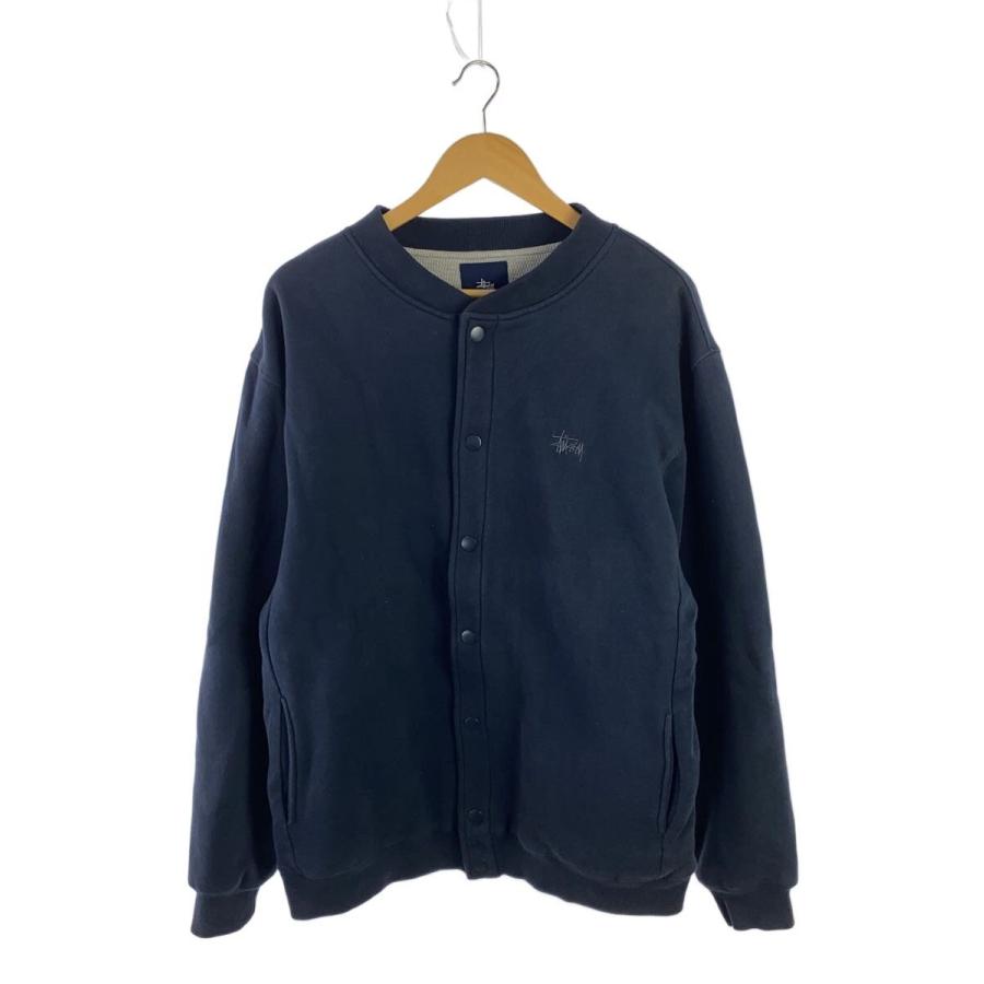 OLDSTUSSY スウェット スタジャン 紺タグ スナップカーディガン OLD