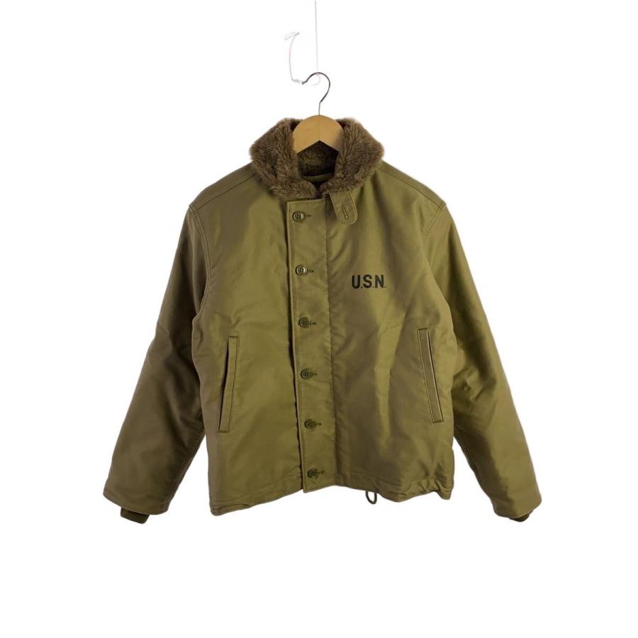 HOUSTON 00s N-1 デッキジャケット 34-36程度 日本製 HOUSTON◇N-1デッキジャケット/36/--/KHK/無地/5N-1 : セカンド