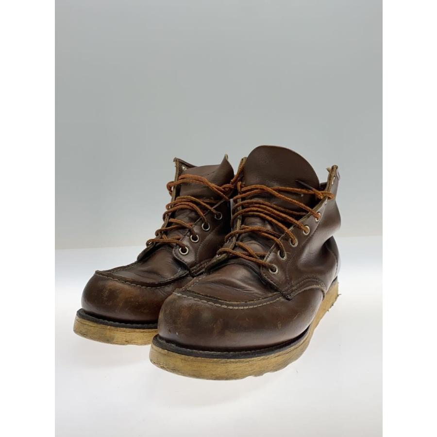 RED WING◇刺繍羽根タグ/90s/USA製/レースアップブーツ/--/BRW/レザー