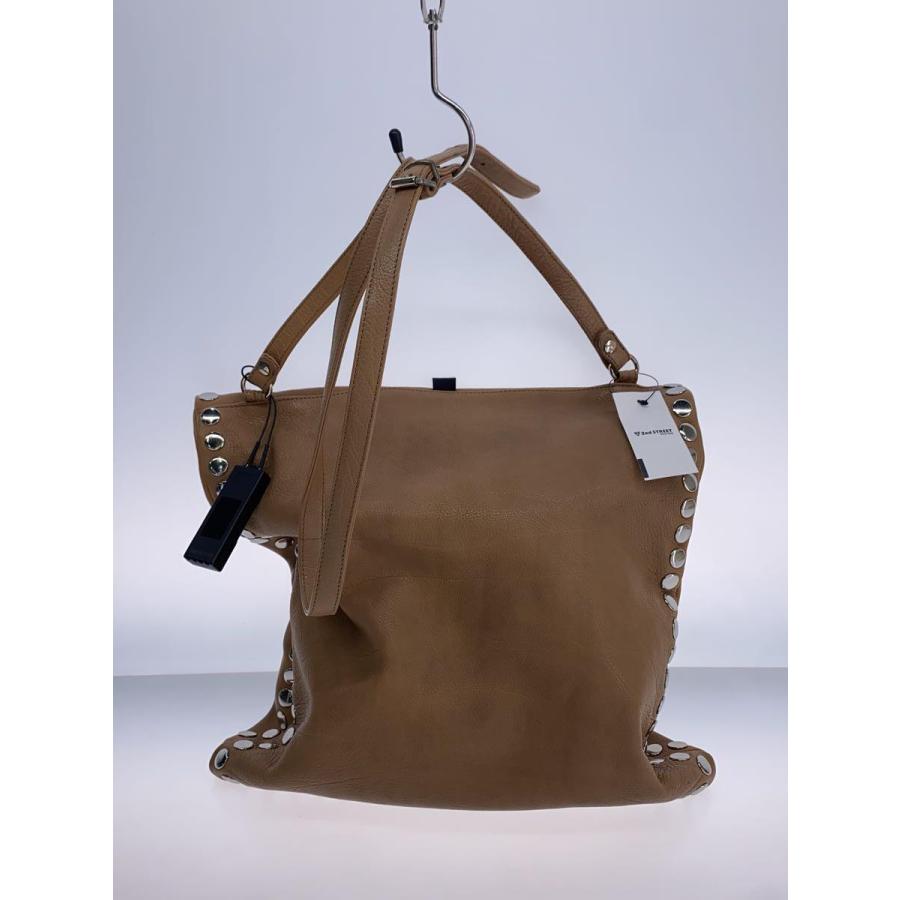 MARNI◇スタッズ/ショルダーバッグ/レザー/CRM/無地 : セカンド