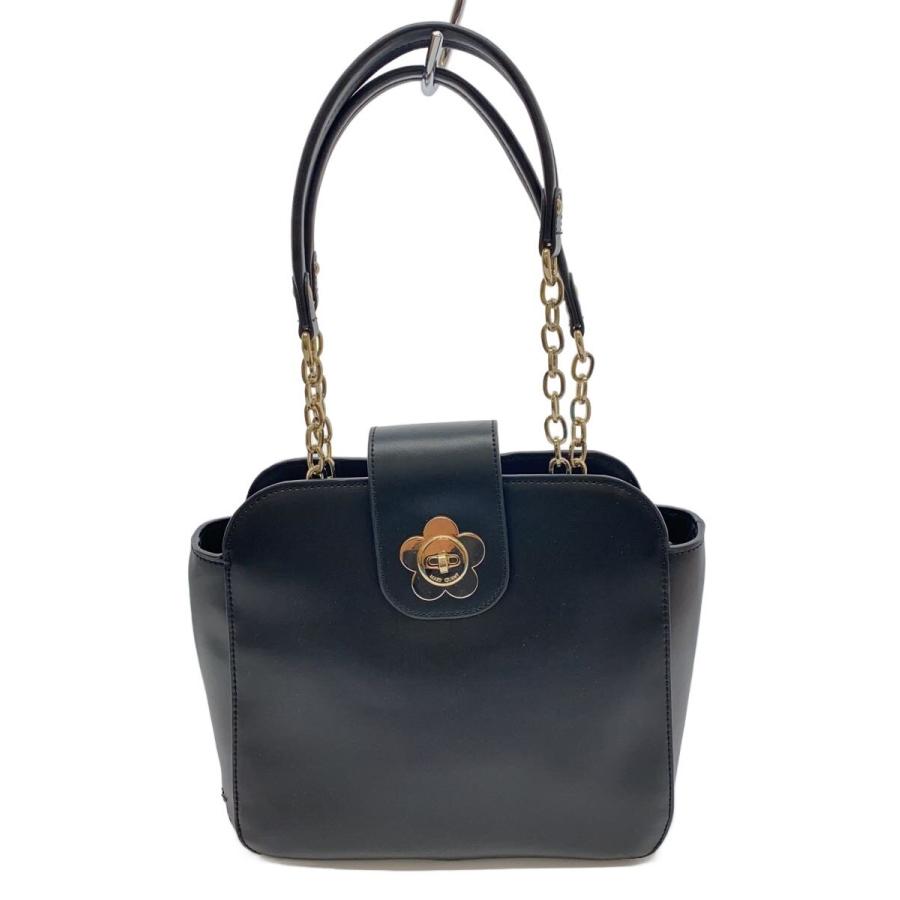 MARY QUANT◇ハンドバッグ/レザー/BLK/無地 : セカンドストリートYahoo