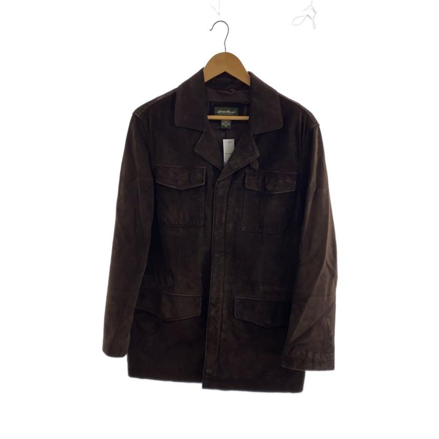 EDDIE BAUER◇レザージャケット・ブルゾン/XS/豚革/BRW/無地