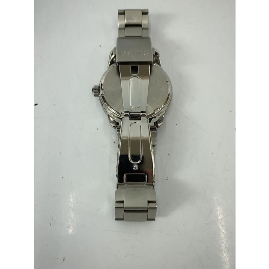 SEIKO◇ソーラー腕時計/アナログ/ステンレス/BLK/SLV/SS/SBPX063