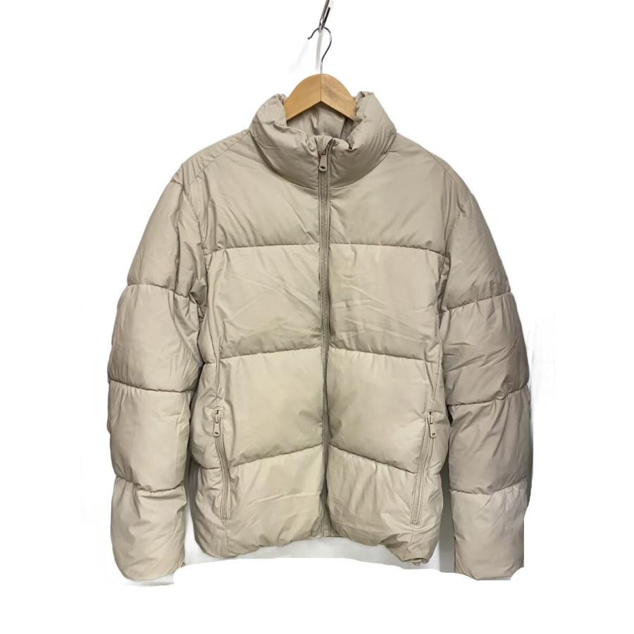 ZARA◇ダウンジャケット/L/ナイロン/クリーム/無地 : セカンド