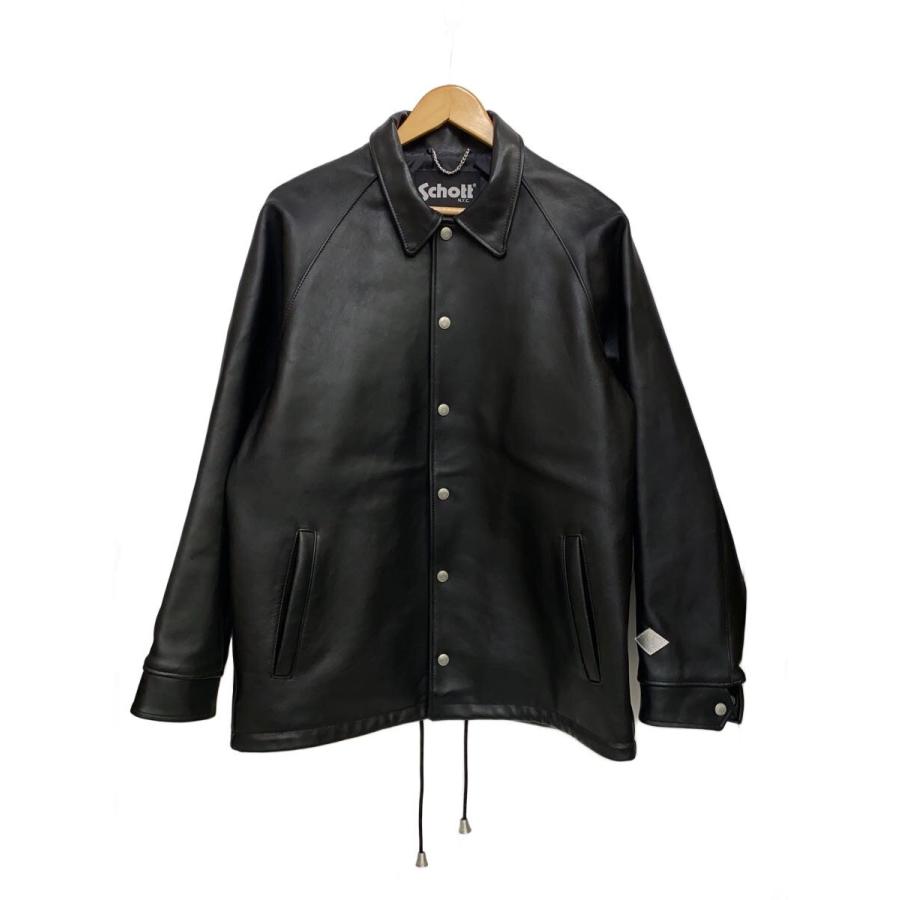 セ*ル様 Schott レザージャケット 38 ブラック Schott◇レザージャケット・ブルゾン/M/レザー/BLK/無地/PD23SJ07