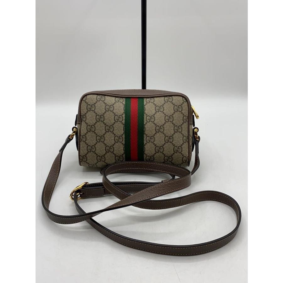 GUCCI グッチ GG柄 ショルダーバッグ ブラウン GGスプリーム GUCCI◇GGスプリームミニショルダーバッグ/--/ブラウン/総柄/517350
