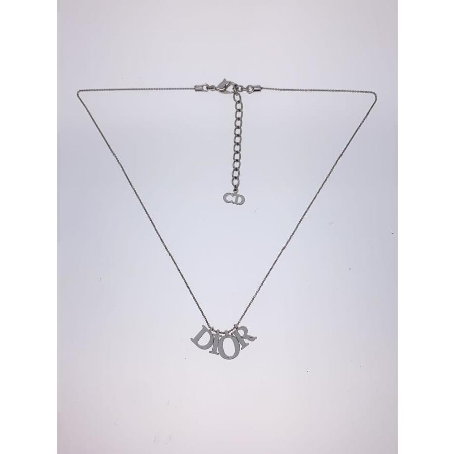 Dior ロゴ ネックレス シルバーカラー Christian Dior◇DIORロゴ/ネックレス/SILVER/シルバー/トップ有