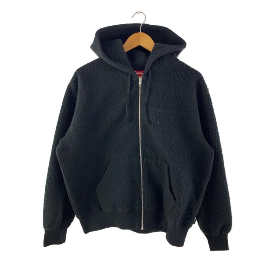 Supreme◇Pilled Zip Up Hooded Sweatshirt/S/コットン/BLK