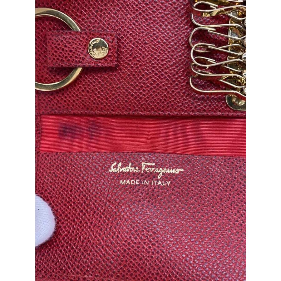 Salvatore Ferragamo◇キーケース/レザー/RED/レディース : セカンド